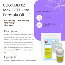 Charger l'image dans la galerie, CBG:CBD 1:2 Max 2250 Ultra Formula Oil-03
