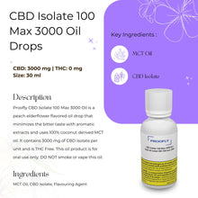 Charger l'image dans la galerie, CBD Isolate 100 Max 3000 Oil Drops-03