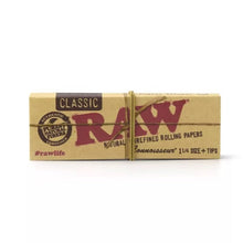 Charger l'image dans la galerie, Classic Natural Unrefined Hemp Rolling Papers w/Tips-02