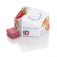 Load image into Gallery viewer, Real Fruit Pomegranate 1:1 THC:CBD Gummies-01