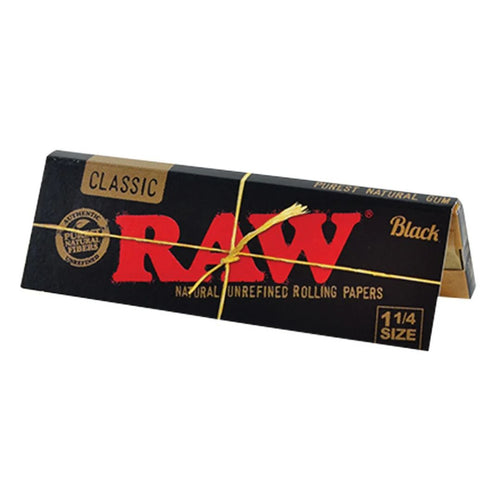 Black Classic Natural Unrefined Rolling Papers King Size Slim-01