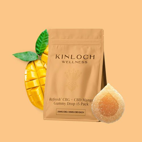 Refresh™- CBG + CBD Mango Gummy Drop-01