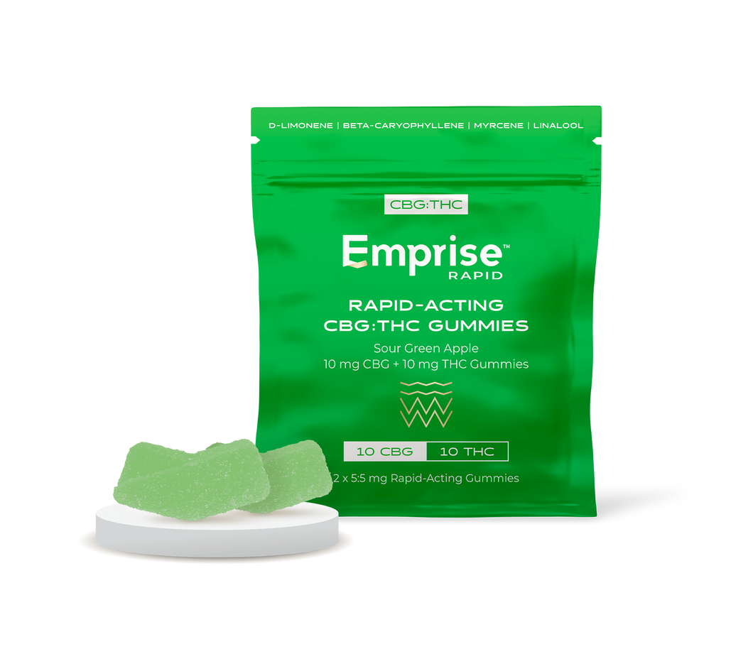 Sour Green Apple 10 mg CBG + 10 mg THC Gummies-01