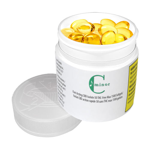 Fast Acting CBD Isolate 50 THC-Free Max 1500 Softgels-01